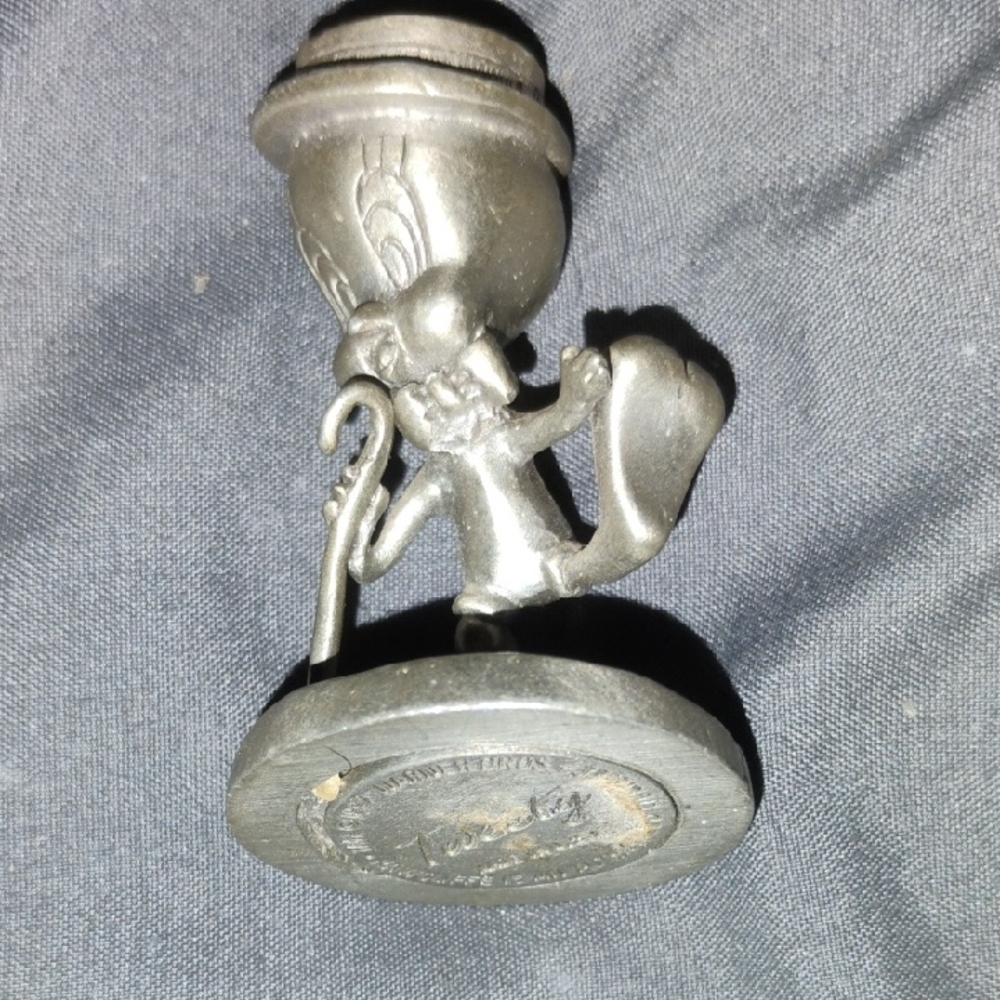 Silver Cartoon Bird Figurine